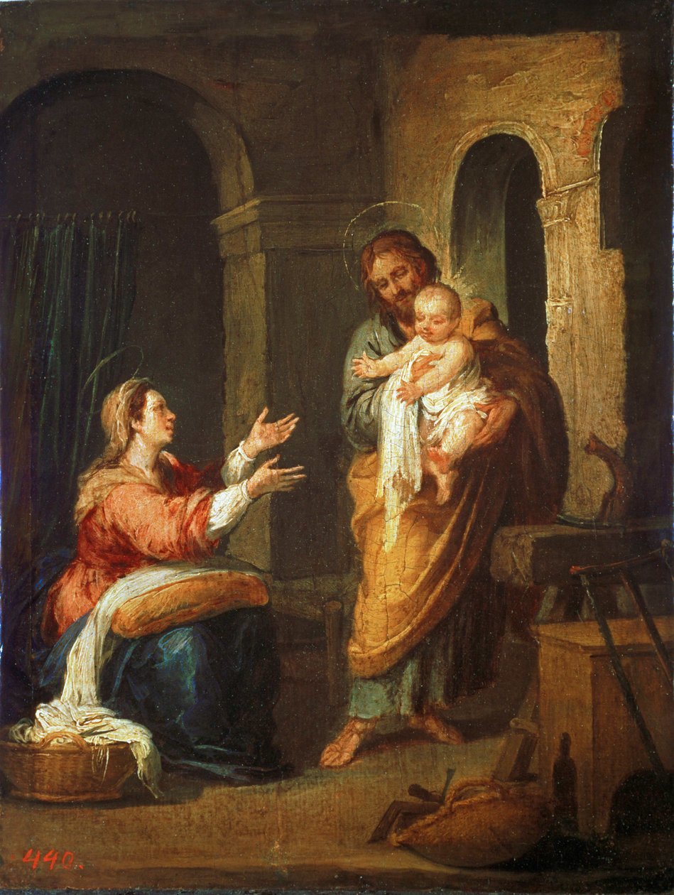 Svatá rodina (malba na plátně) od Bartolome Esteban Murillo