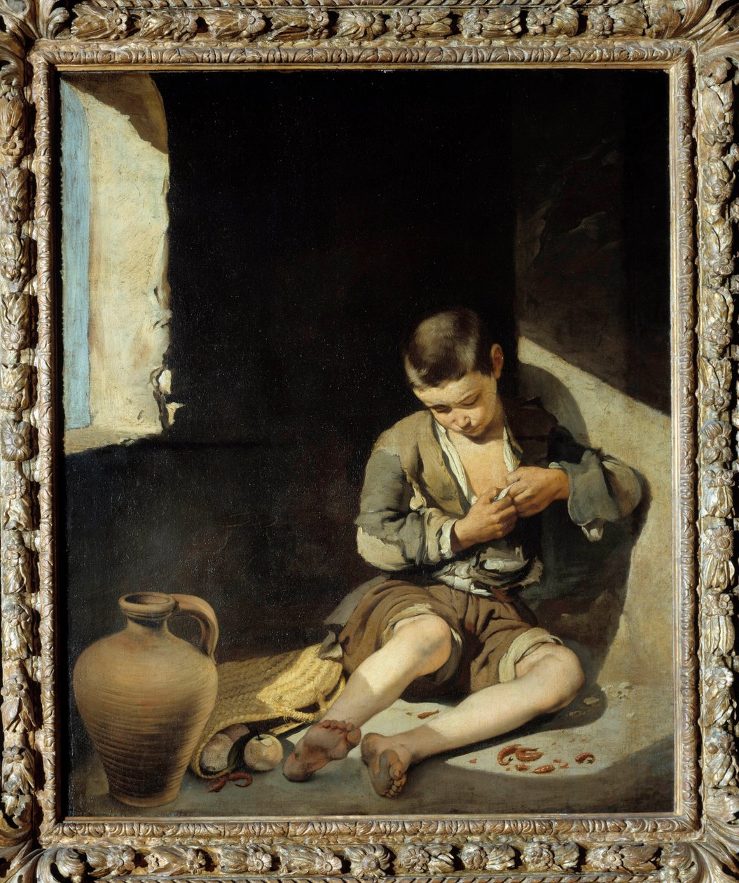 Mladý žebrák Obraz Bartolome Murillo (1618-1682) 17. století Sun. 1,34 x 1 m od Bartolomé Esteban Murillo