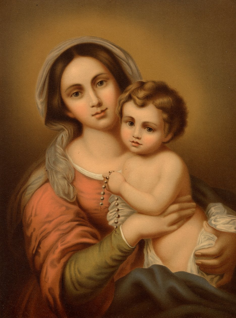 Madona s dítětem od Bartolome Esteban after Murillo