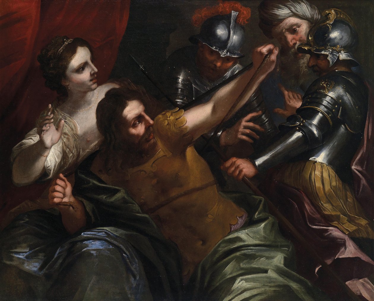 Samson a Delilah od Bartolomeo Biscaino