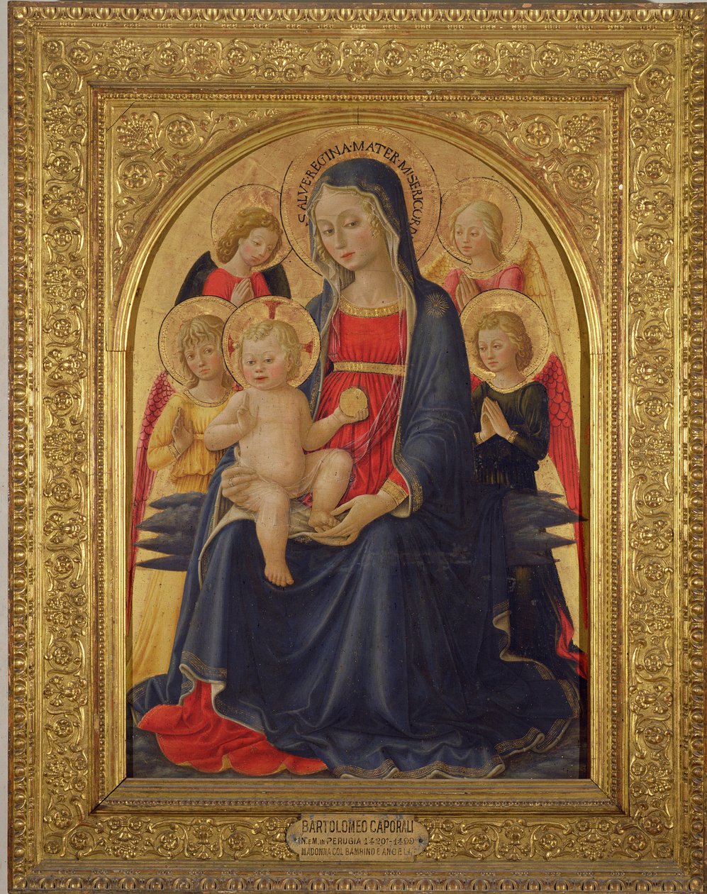 Madonna a dítě s anděly, c.1467 od Bartolomeo Caporali