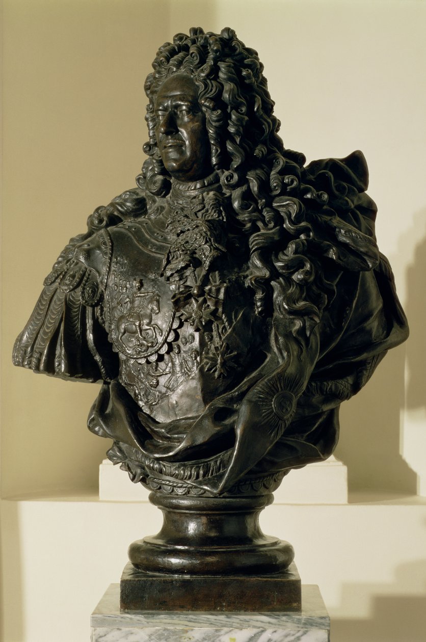 Portrétní busta Alexandra Daniloviče Menšikova (1673-1729) 1716-7 (bronz) od Bartolomeo Carlo, conte Rastrelli