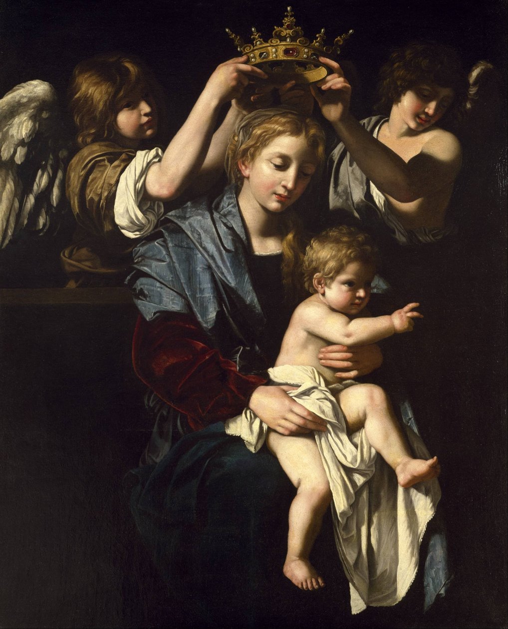 Panna a dítě s anděly od Bartolomeo Cavarozzi