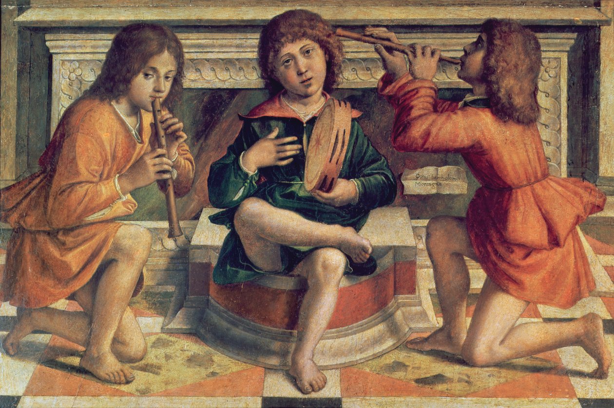 Tři andělští hudebníci (olej na dřevě) od Bartolomeo Montagna
