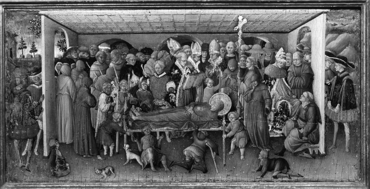 Pohřeb svatého Františka z Assisi od Bartolomeo Tommaso da di Foligno