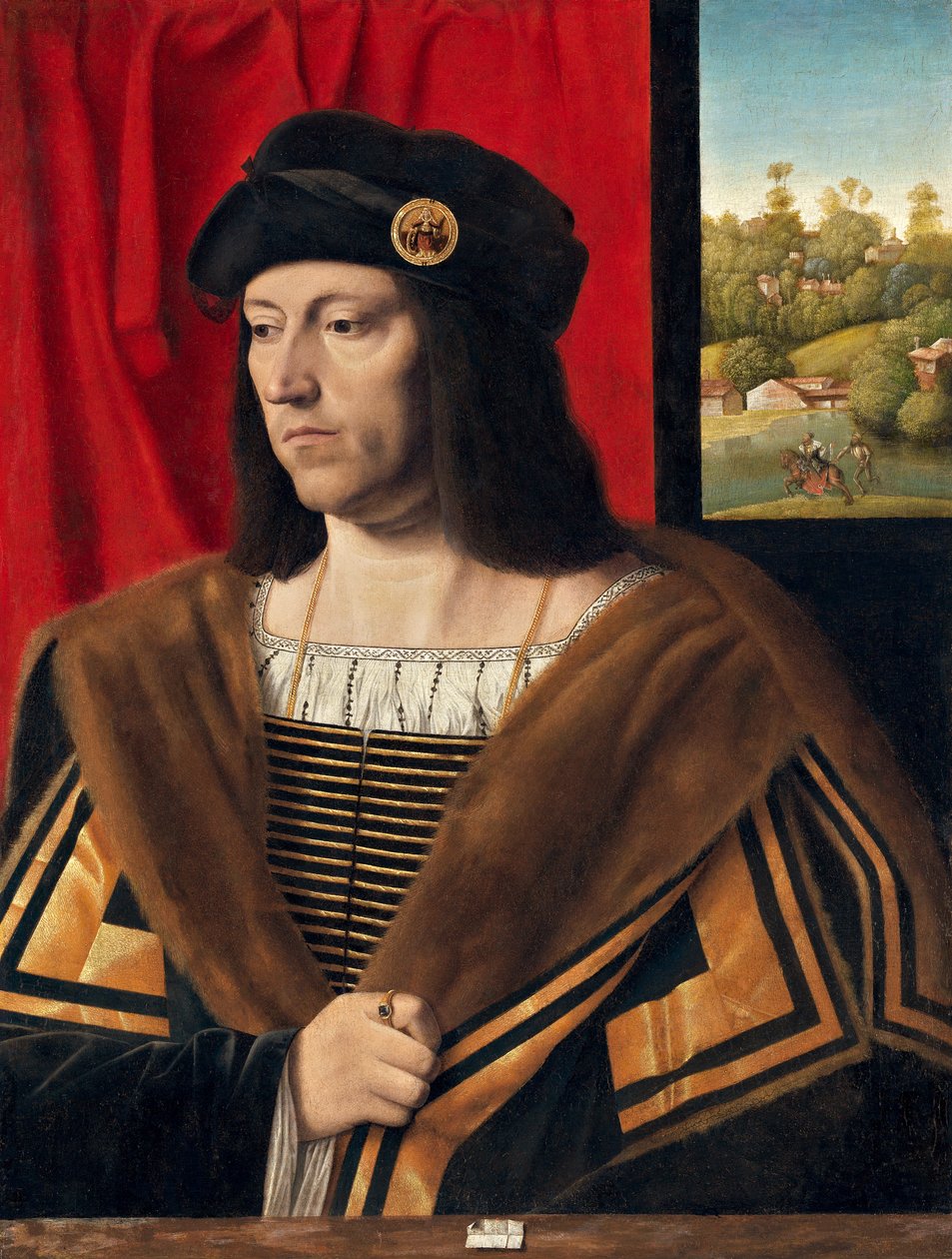Portrait of a Gentleman, cca 1520 (olej na panelu přenesený na plátno) od Bartolomeo Veneto