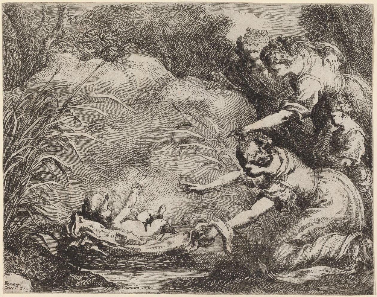 Nalezení Mojžíše. od Bartolomeo Biscaino