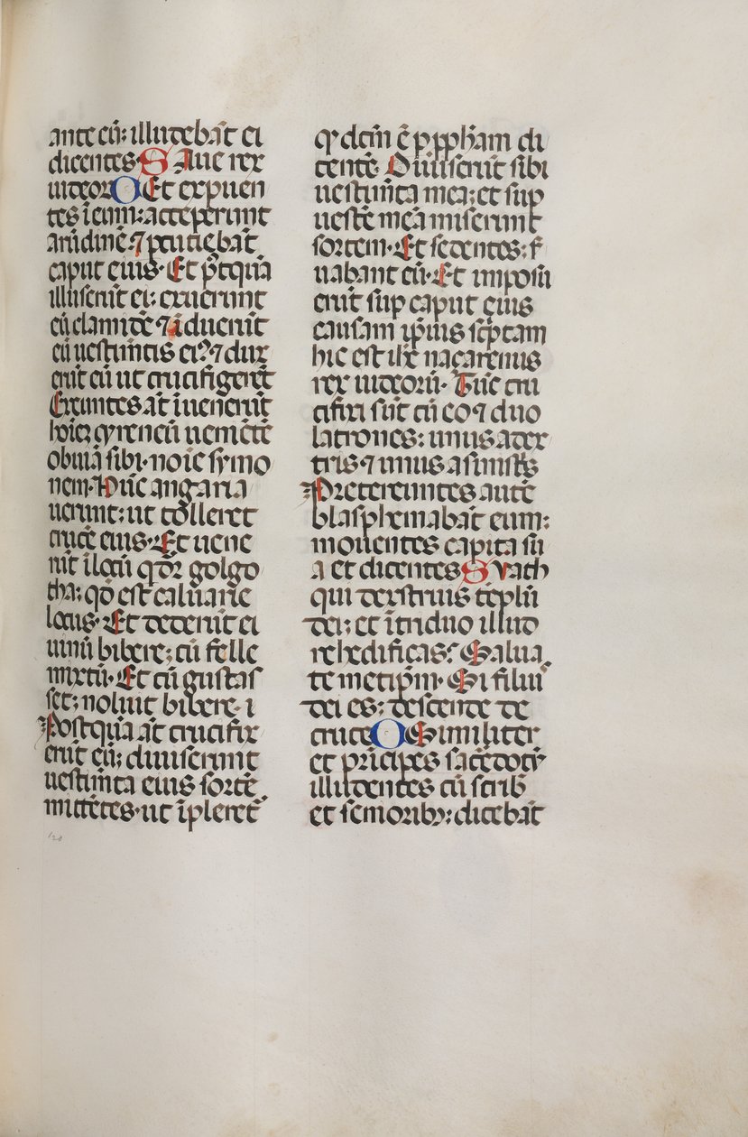 Missale: Fol. 121: obsahuje hudbu pro Hely Hely Lama atd. v rámci St. Mattion Passion, 1469. od Bartolomeo Caporali