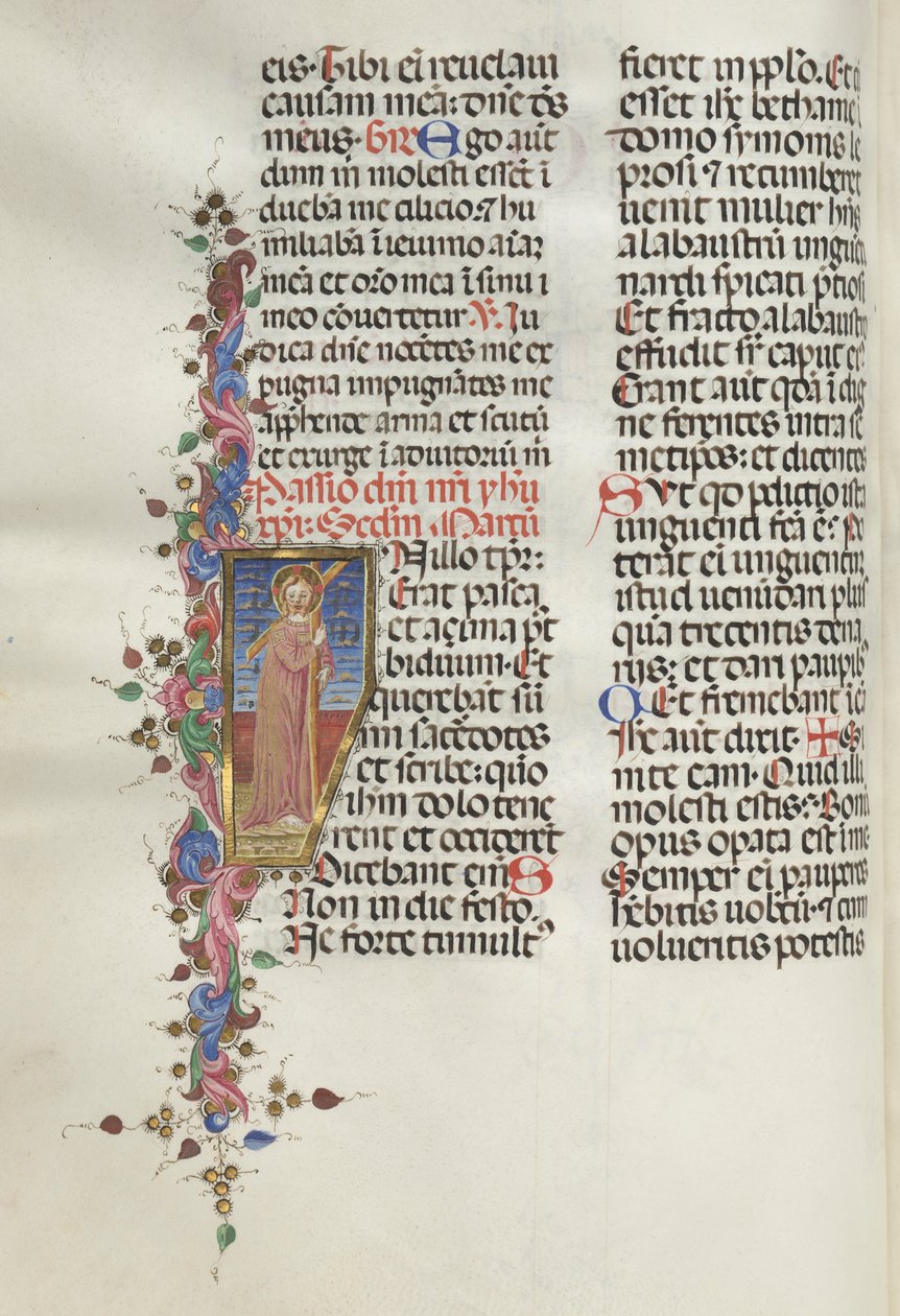 Missale: Fol. 124v: Kristus držící kříž, 1469. od Bartolomeo Caporali