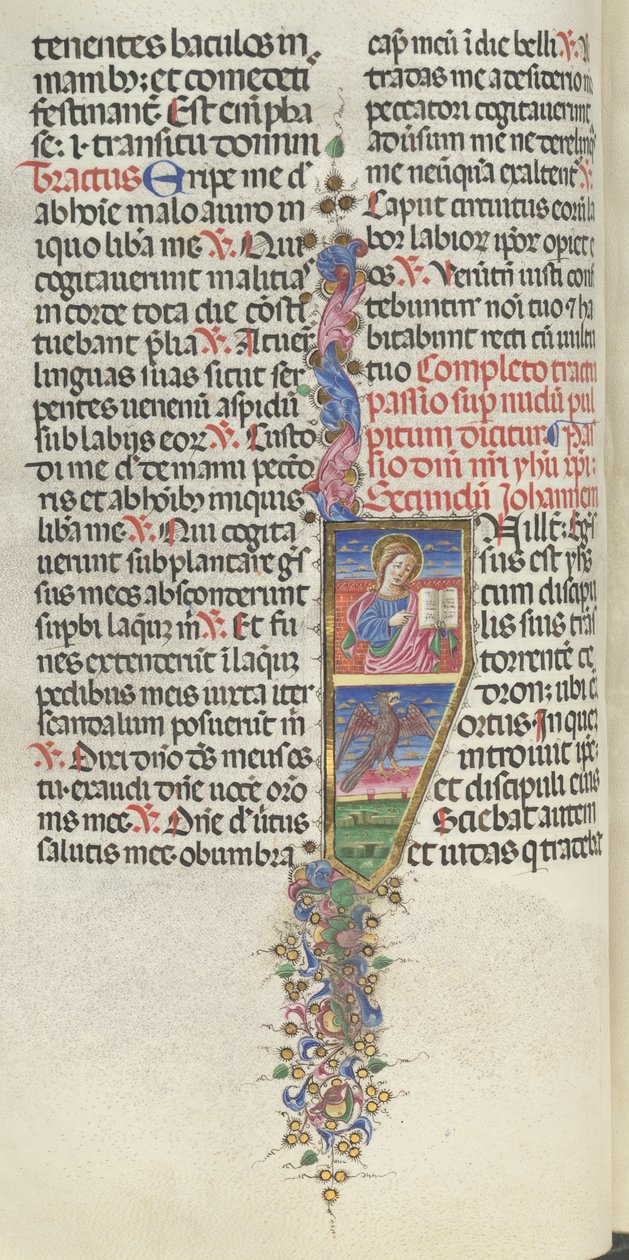 Missale: Fol. 141v: Svatý Jan s orlem, 1469. od Bartolomeo Caporali
