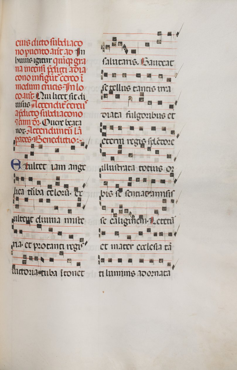 Missale: Fol. 153: Music for Exultet, 1469 od Bartolomeo Caporali