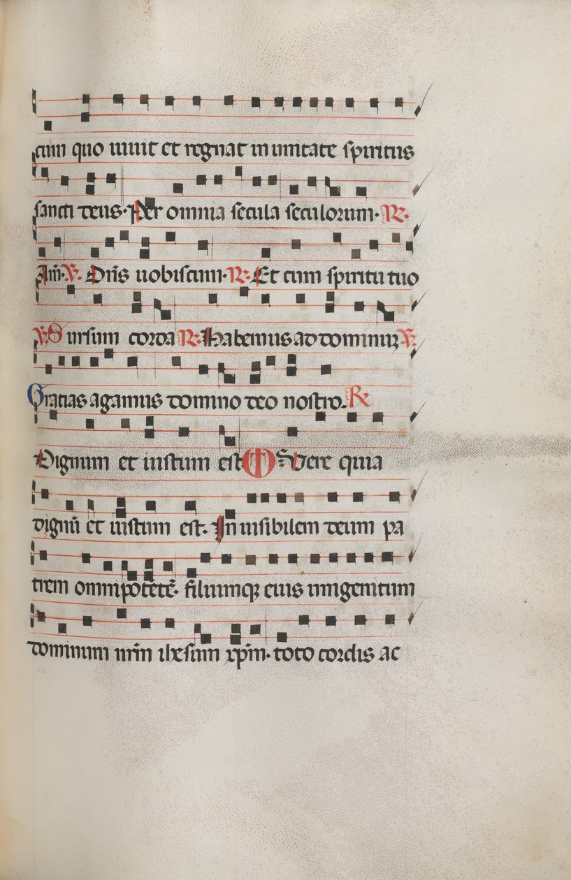 Missale: Fol. 154: Music for Exultet, 1469 od Bartolomeo Caporali