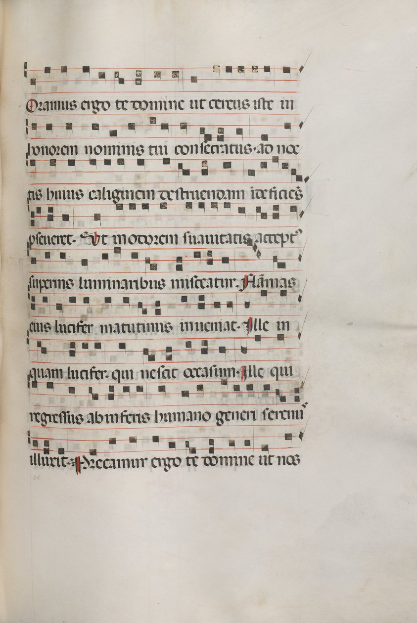 Missale: Fol. 157: Music for Exultet, 1469 od Bartolomeo Caporali