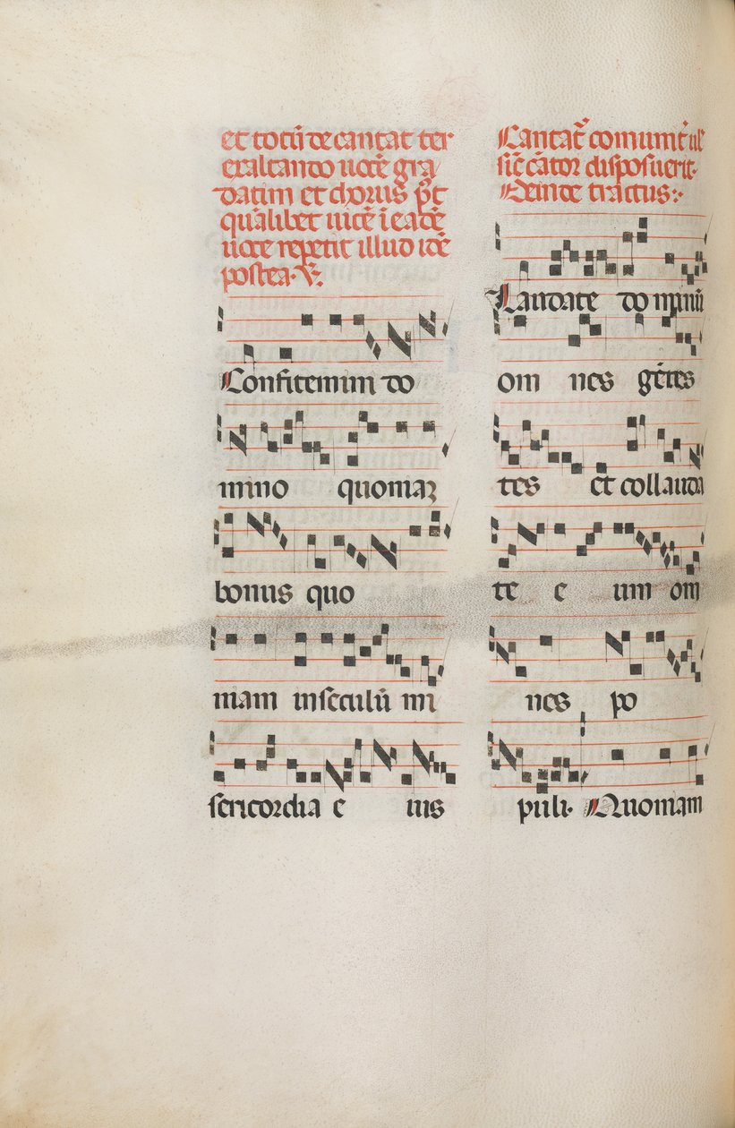 Missale: Fol. 171v: Hudba pro Aleluja atd. na začátku Velikonoc, 1469. od Bartolomeo Caporali