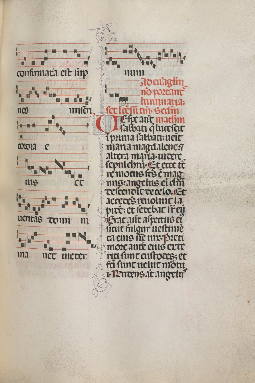 Missale: Fol. 172: Hudba pro Aleluja atd. na začátku Velikonoc, 1469. od Bartolomeo Caporali