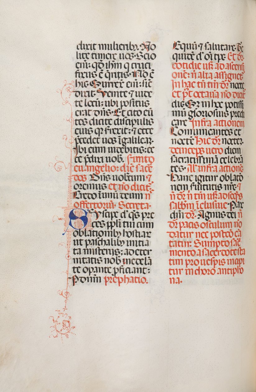 Missale: Fol. 172v: Hudba pro Aleluja atd. na začátku Velikonoc, 1469. od Bartolomeo Caporali