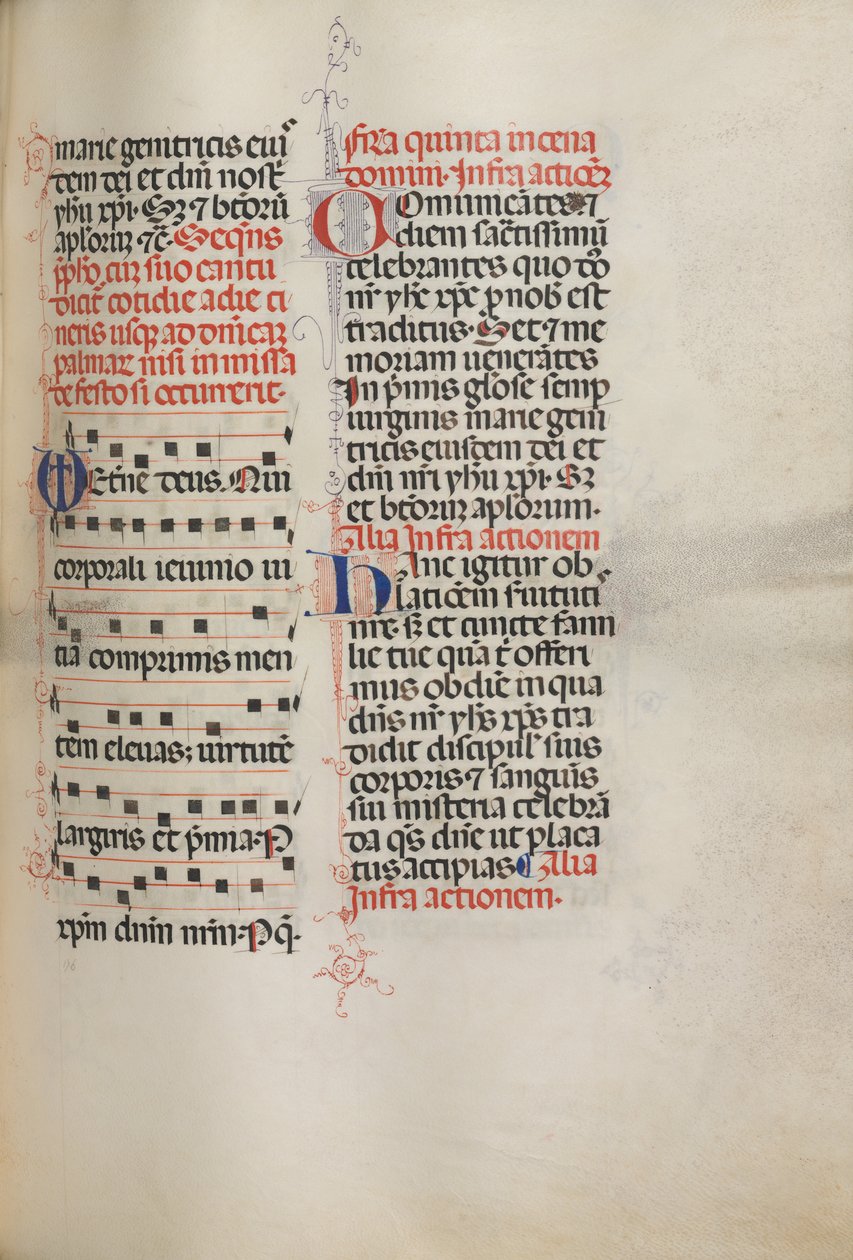 Missale: Fol. 178: Hudba k různým obyčejným modlitbám, 1469. od Bartolomeo Caporali