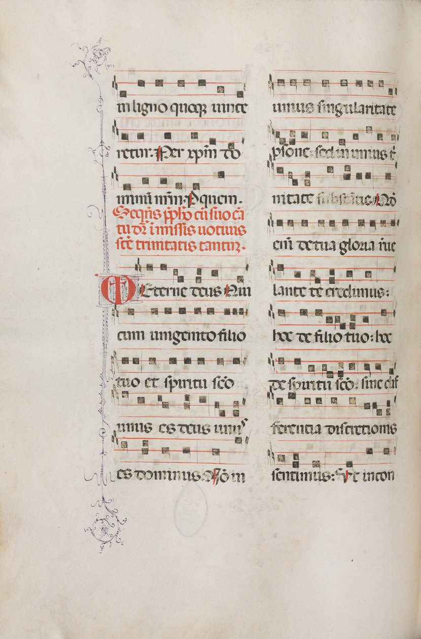 Missale: Fol. 182v: Hudba pro různé obyčejné modlitby, 1469. od Bartolomeo Caporali