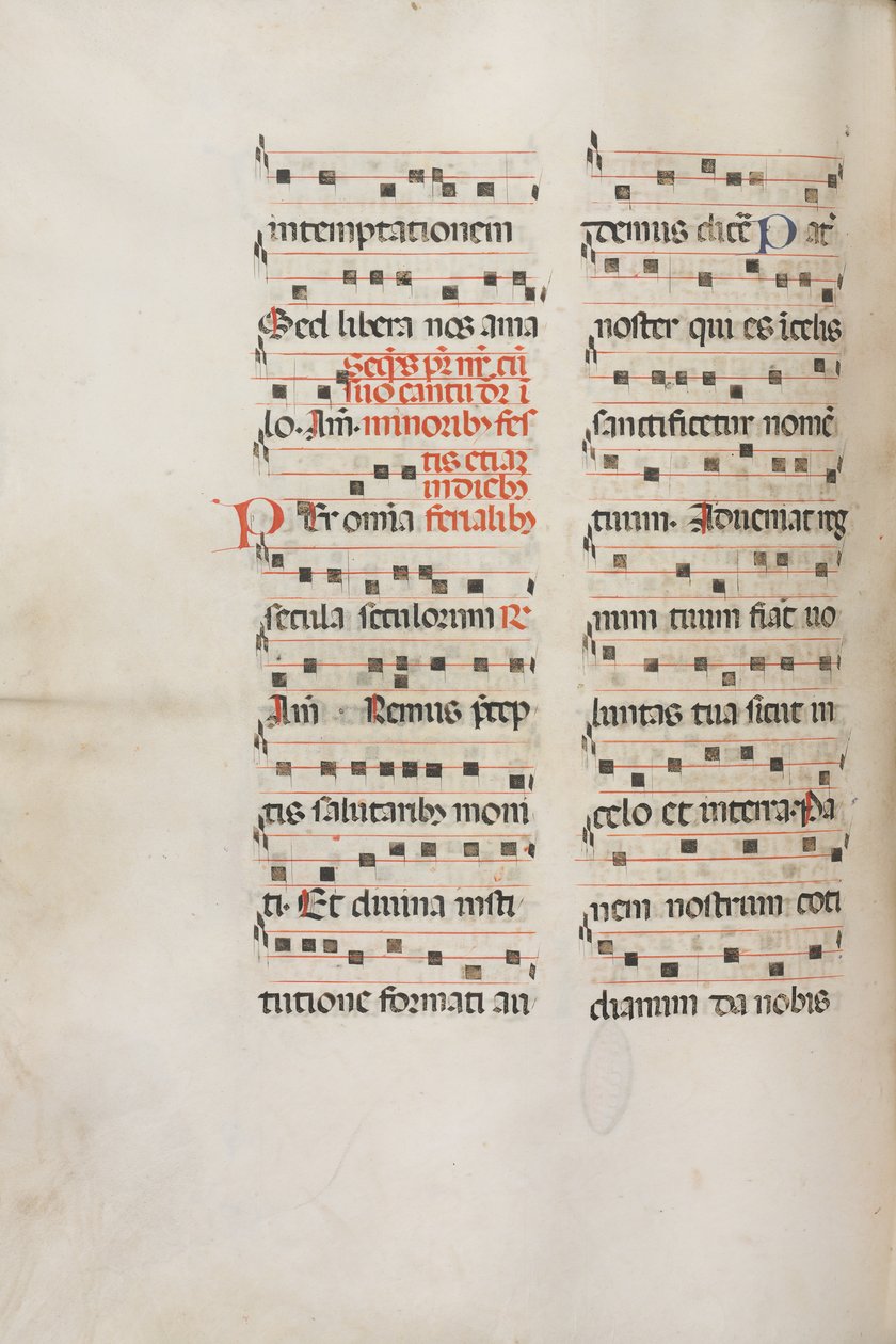 Missale: Fol. 189v: Hudba pro různé modlitby, 1469. od Bartolomeo Caporali