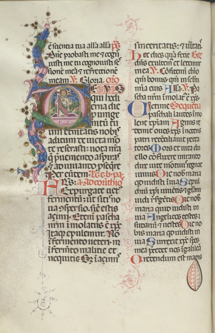 Missale: Fol. 192v: Vzkříšení Krista, 1469. od Bartolomeo Caporali