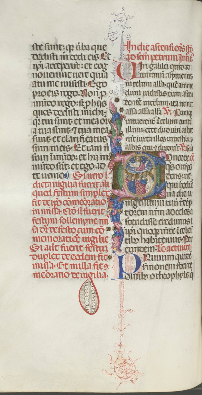 Missale: Fol. 208v: Nanebevstoupení Krista, 1469. od Bartolomeo Caporali