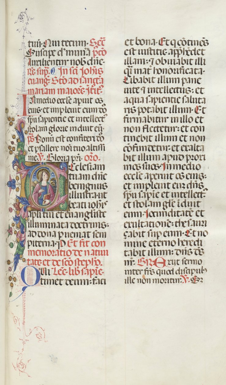 Missale: Fol. 25: Svatý Jan s orlem, 1469. od Bartolomeo Caporali