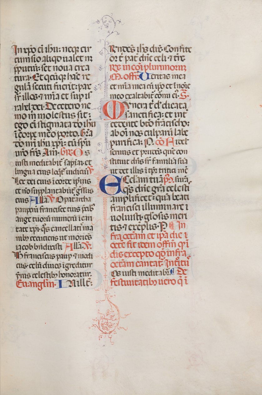 Missale: Fol. 319: Sv. František & Plná mše sv. Františka, 1469. od Bartolomeo Caporali
