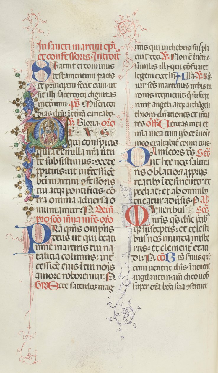 Missale: Fol. 324v: Svatý Martin, 1469. od Bartolomeo Caporali