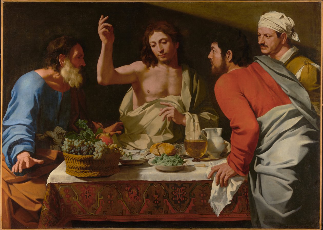 Večeře v Emauzích od Bartolomeo Cavarozzi
