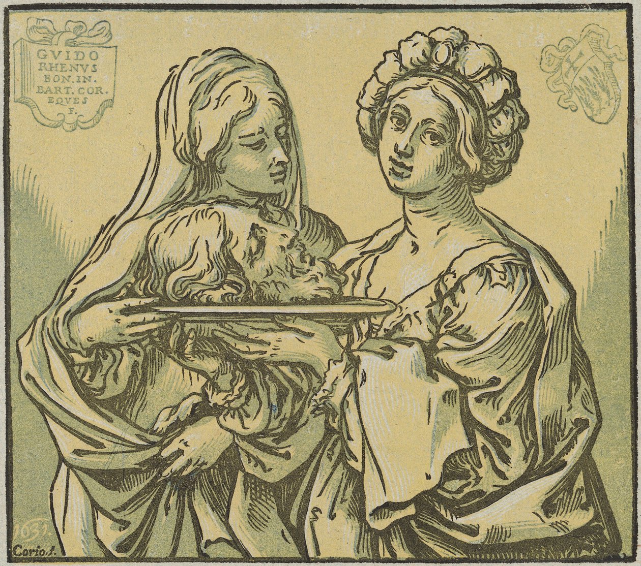 Herodias a Salome od Bartolomeo Coriolano after Guido Reni