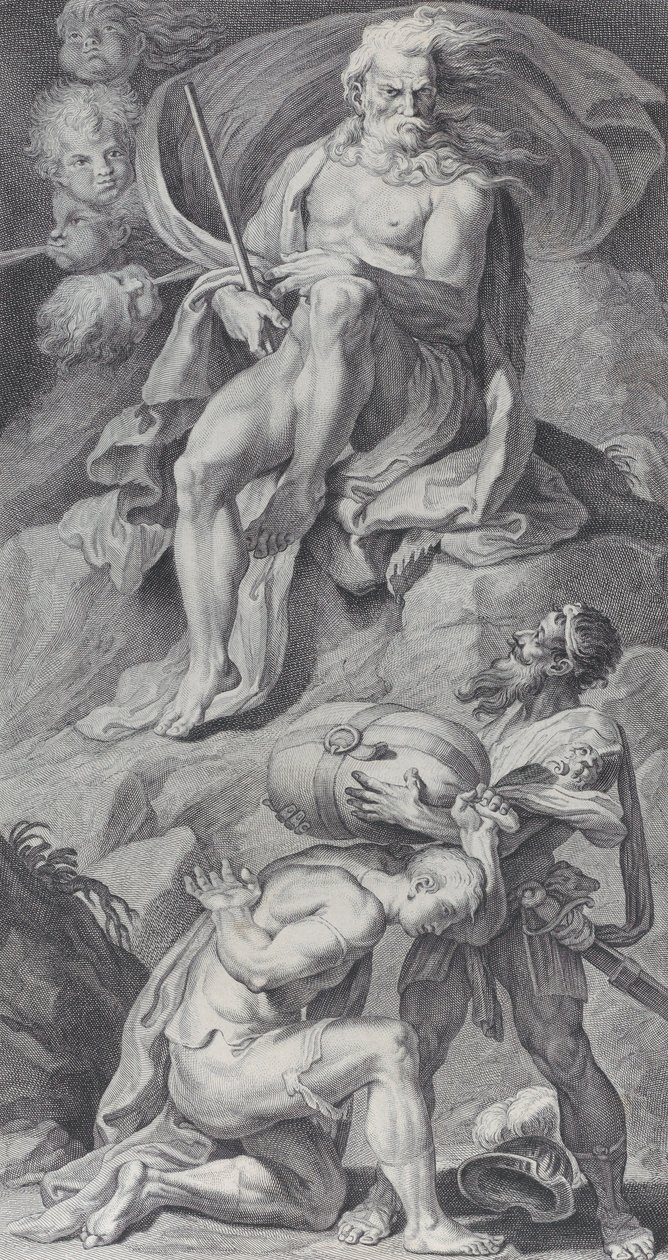 Deska 8: Odysseus přijímající větry v koženém sáčku z Aeolus, 1756 od Bartolomeo Crivellari