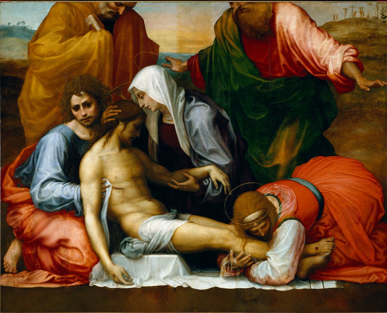 La Lament sur le christ mort - Nářek nad mrtvým Kristem. 1511-1512. Obraz Fra 
