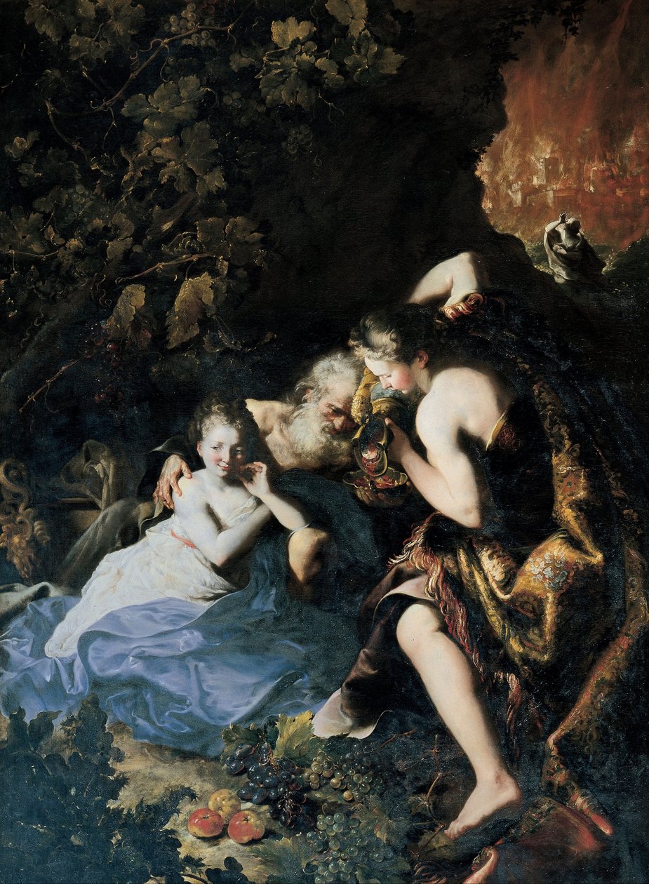 Lot a jeho dcery, 1695-1696 od Bartolomeo Guidobono
