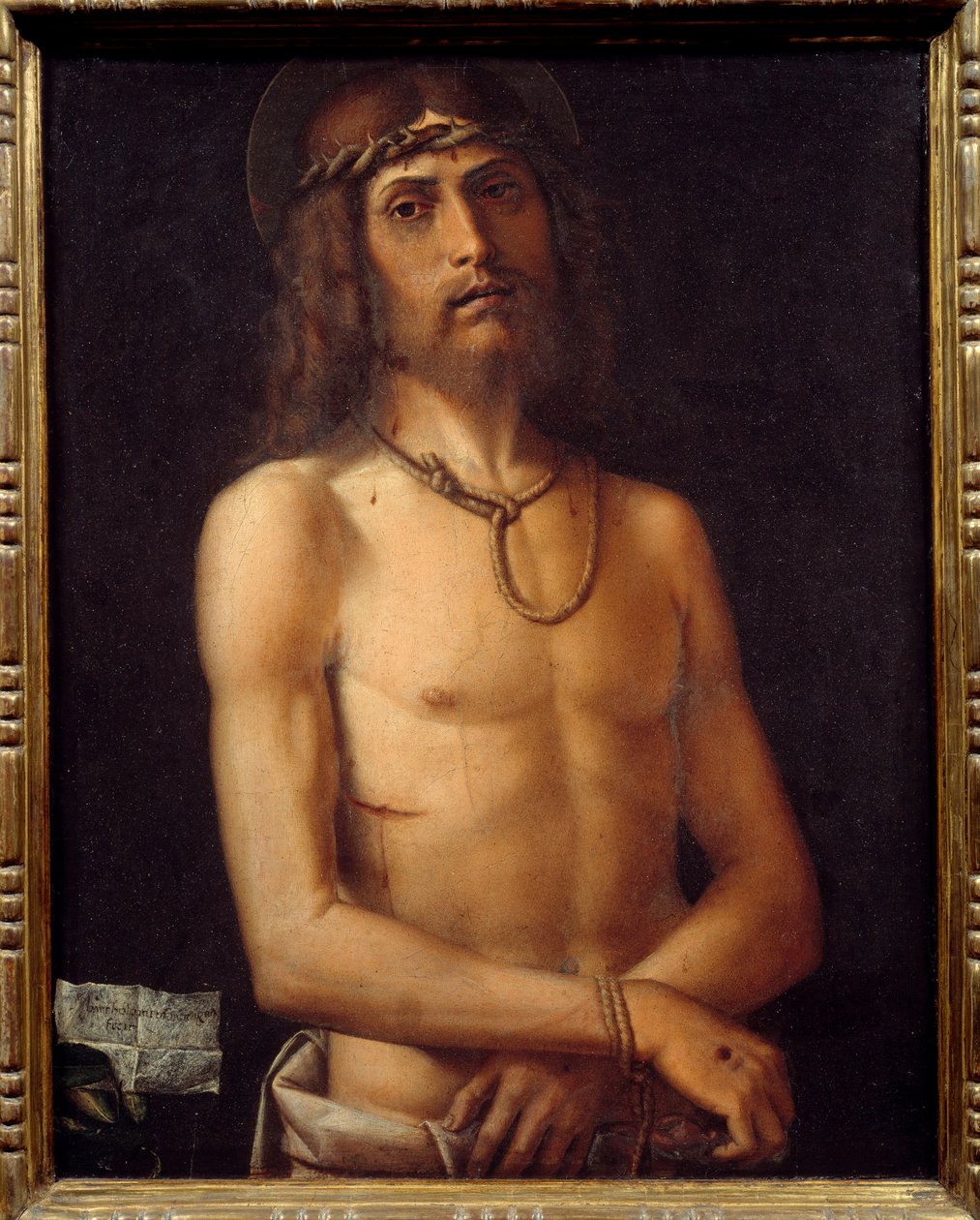 Ecce homo Obraz Bartolomea Montagna (1450-1523) 15. století Sun. 0,55x0,43 m od Bartolomeo Montagna
