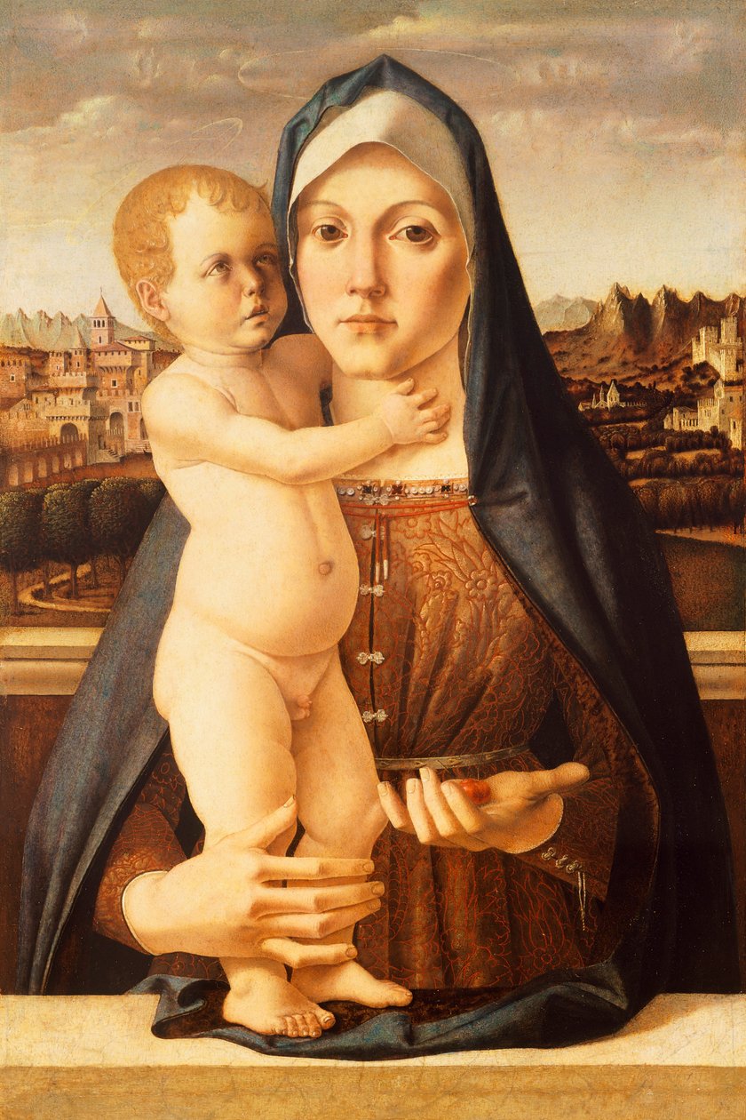 Madona s dítětem, od Bartolomea Montagna (asi 1450-1523), 60x42 cm od Bartolomeo Montagna