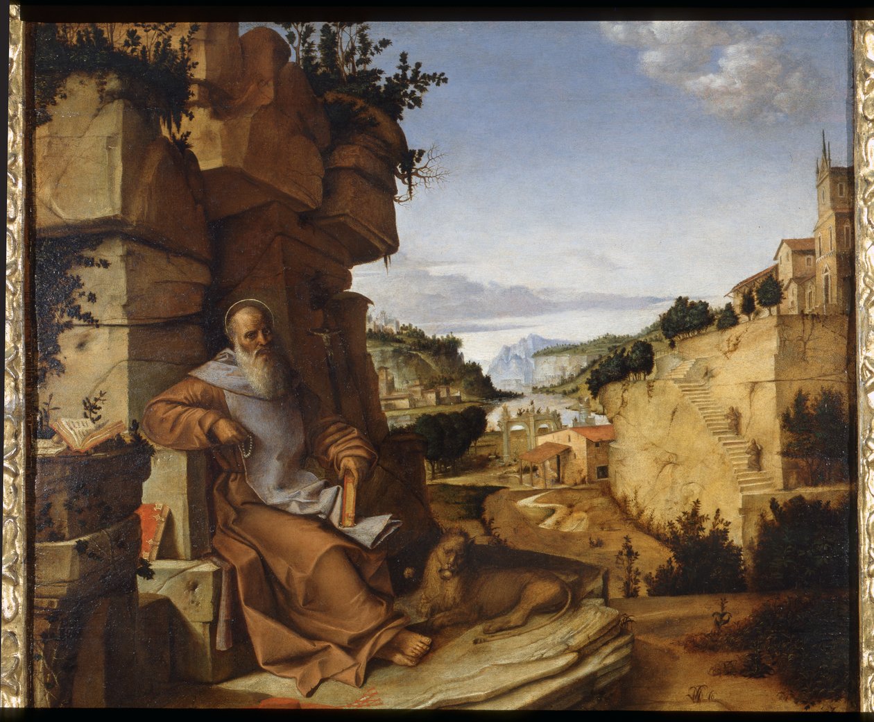 Svatý Jeroným v poušti, 1500-02 od Bartolomeo Montagna