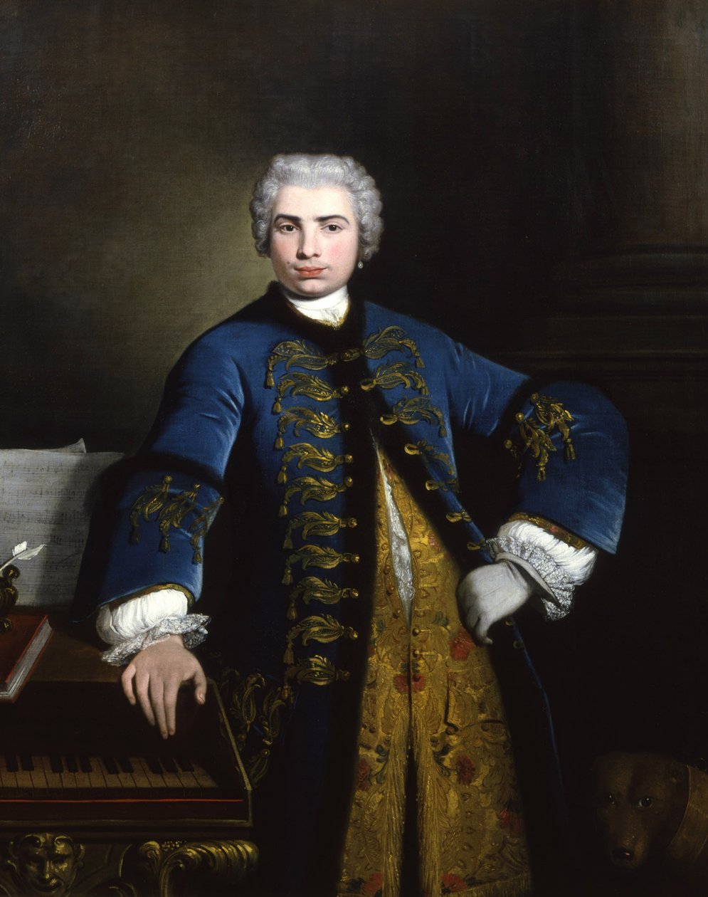 Portrét zpěváka Farinelliho Carla Broschiho 1705-1782, 1734. od Bartolomeo Nazari