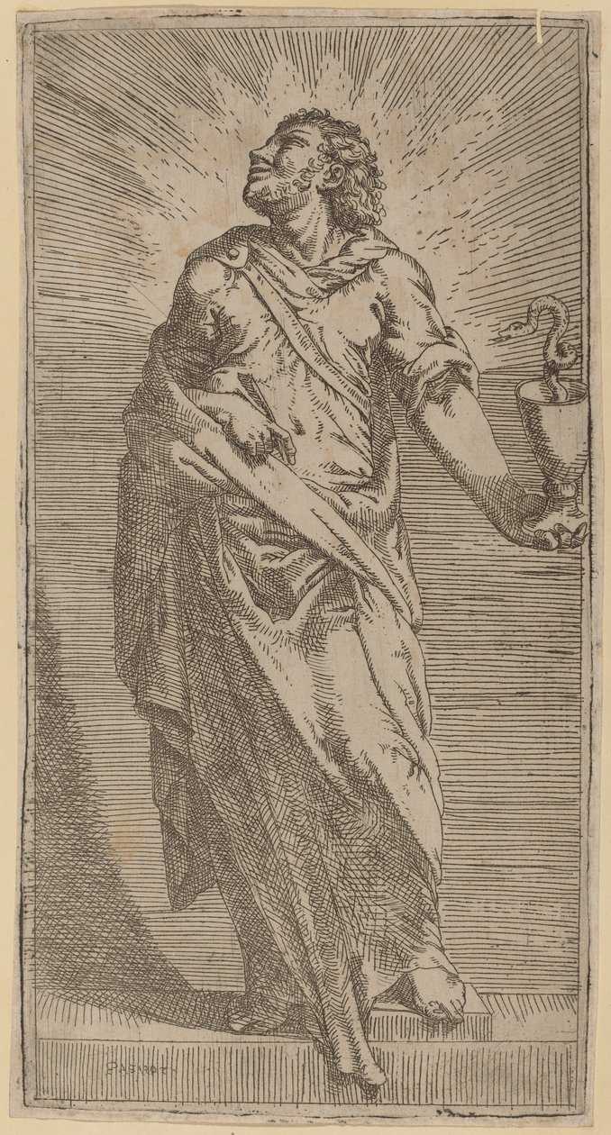 Svatý Jan Evangelista od Bartolomeo Passarotti