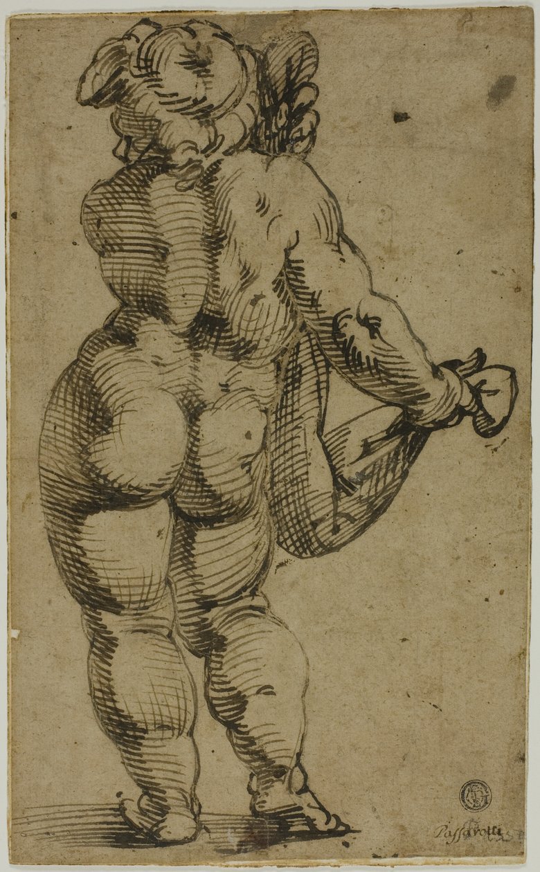 Stojící Putto při pohledu zezadu od Bartolomeo Passarotti