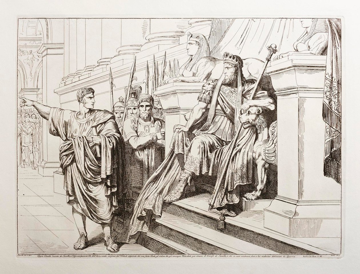 Appius Claudius před Tigranem, králem Arménie od Bartolomeo Pinelli