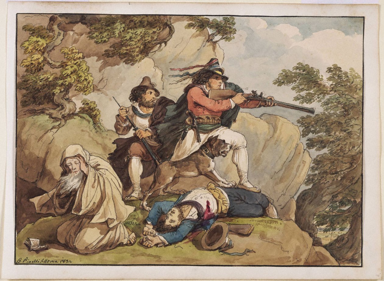 Obléhaní bandité od Bartolomeo Pinelli