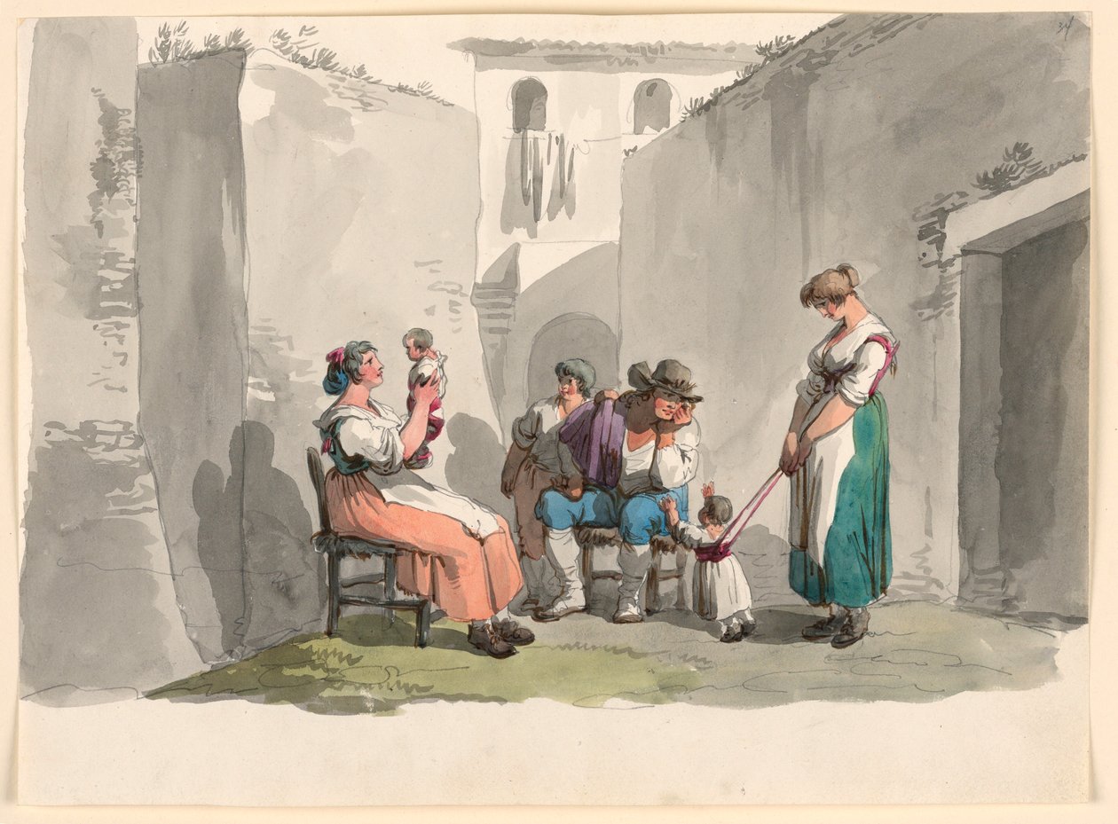 Kresba, V Tivoli, 1807-08 od Bartolomeo Pinelli