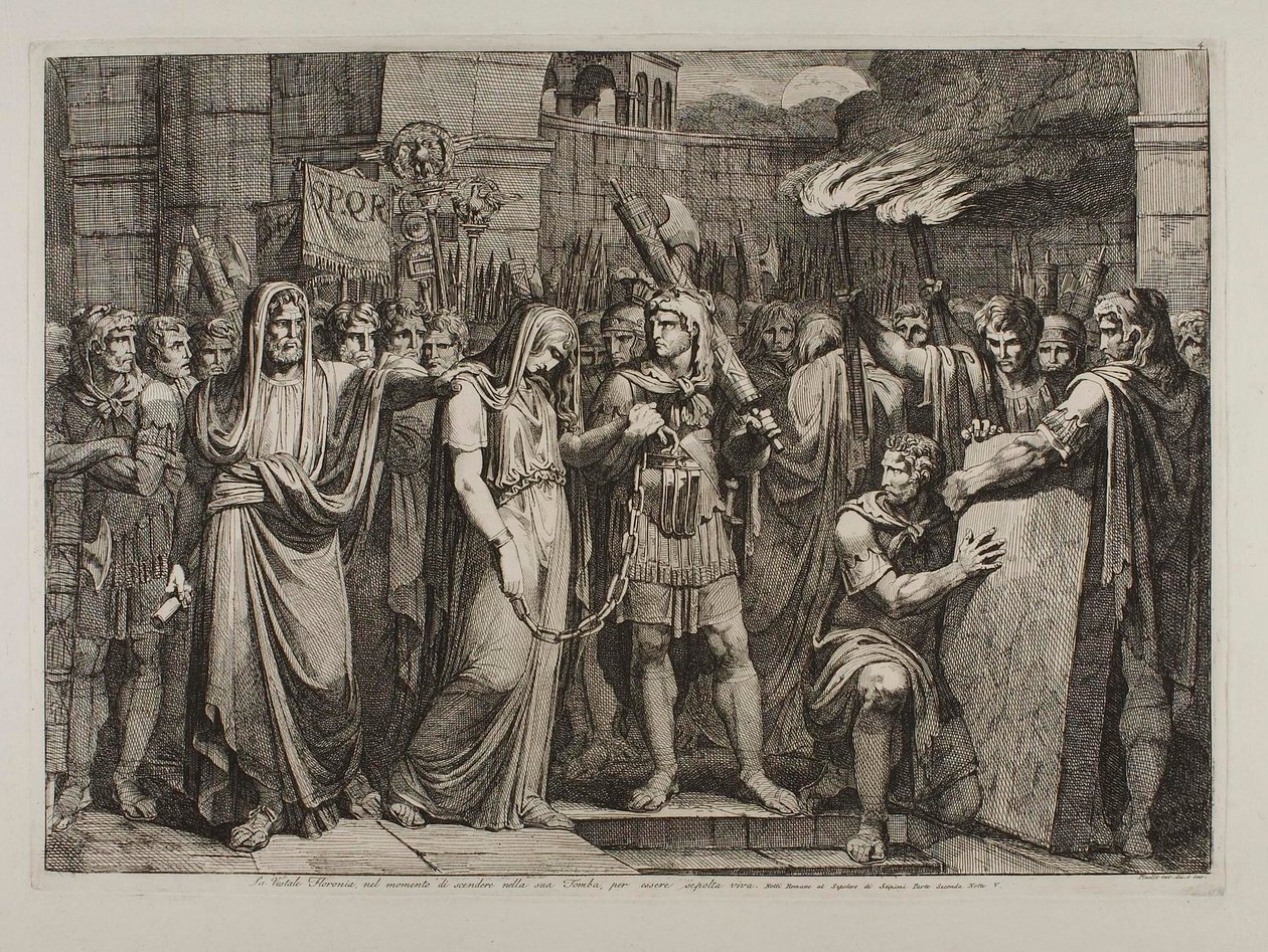 Floronia se chystá vstoupit do své hrobky od Bartolomeo Pinelli