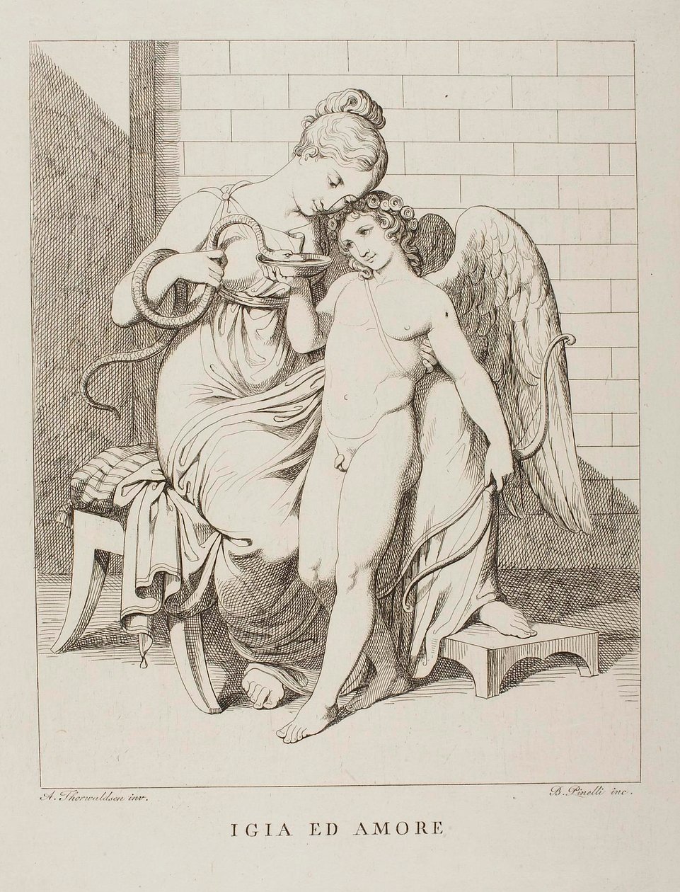 Hygieia a Amor od Bartolomeo Pinelli