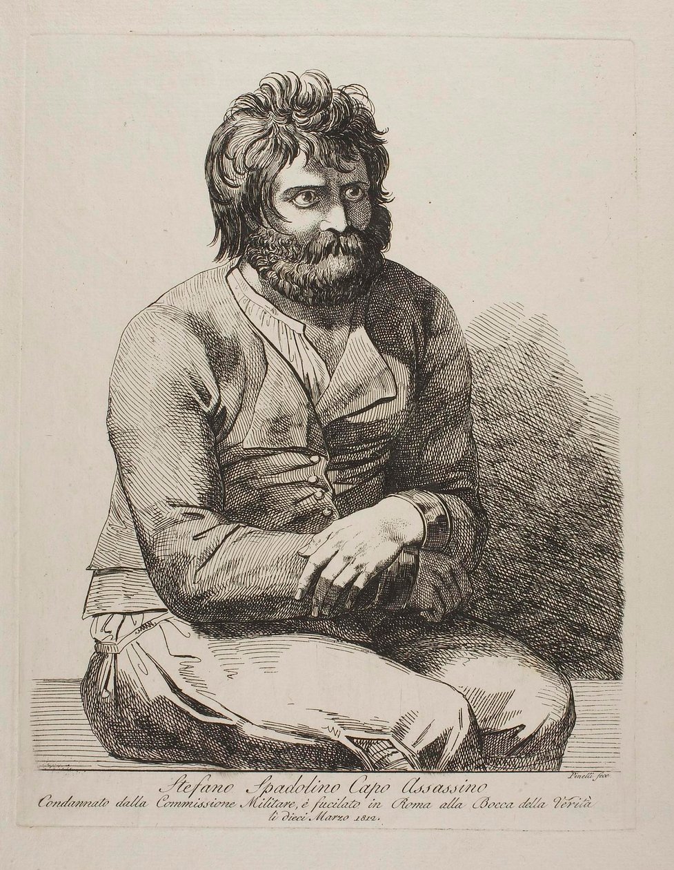 Vůdce lupičů Stefano Spadolino od Bartolomeo Pinelli