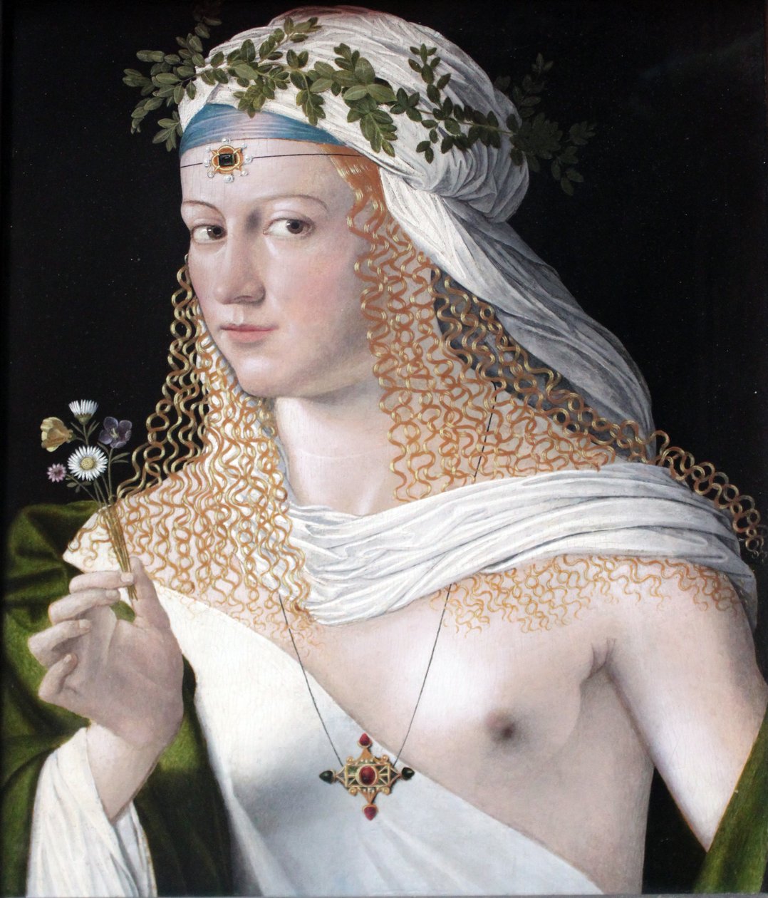 Idealizovaný portrét kurtizány jako Flory od Bartolomeo Veneto