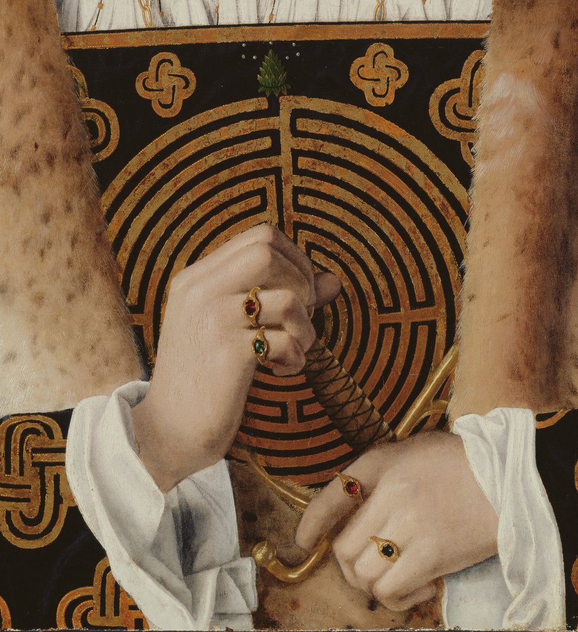 Portrét muže, detail jeho rukou od Bartolomeo Veneto
