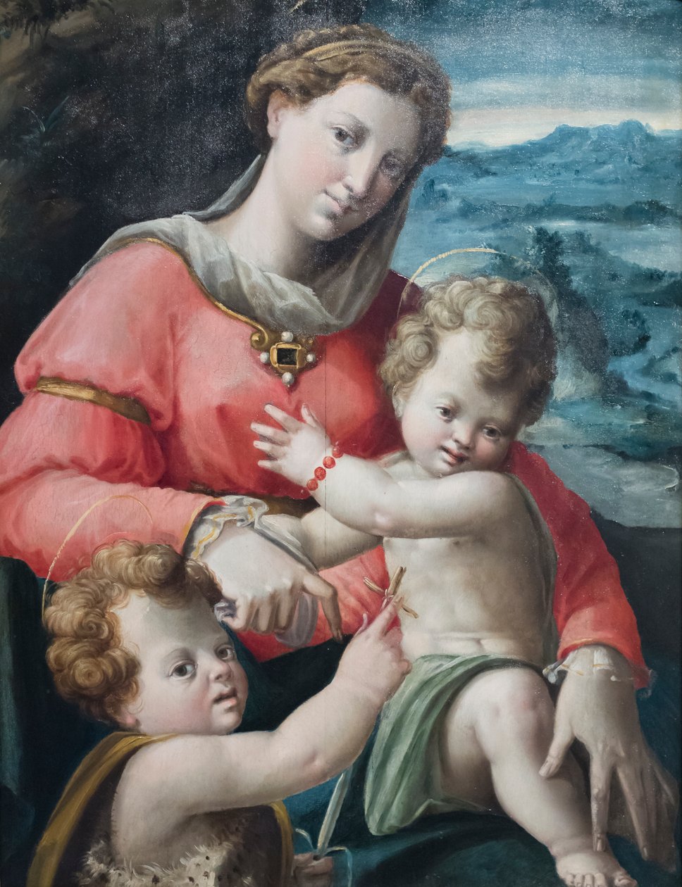 Madonna a dítě s mladým svatým Janem od Bartolomeo called Bagnacavallo Ramenghi