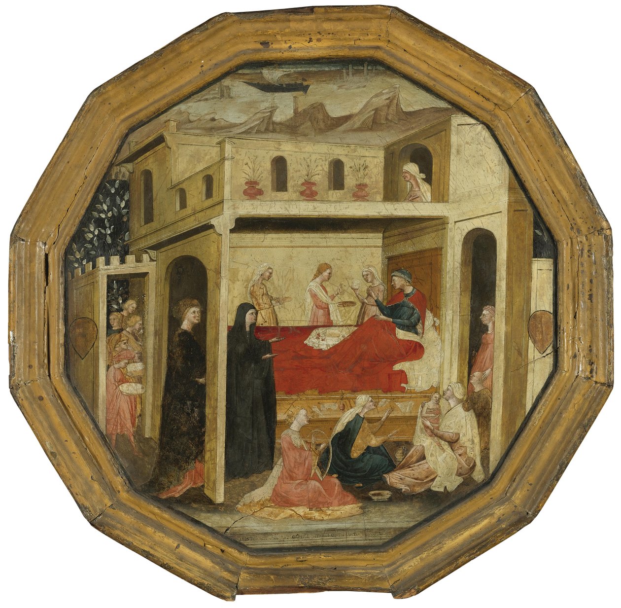 Montauri porodní tác od Bartolomeo di Fruosino
