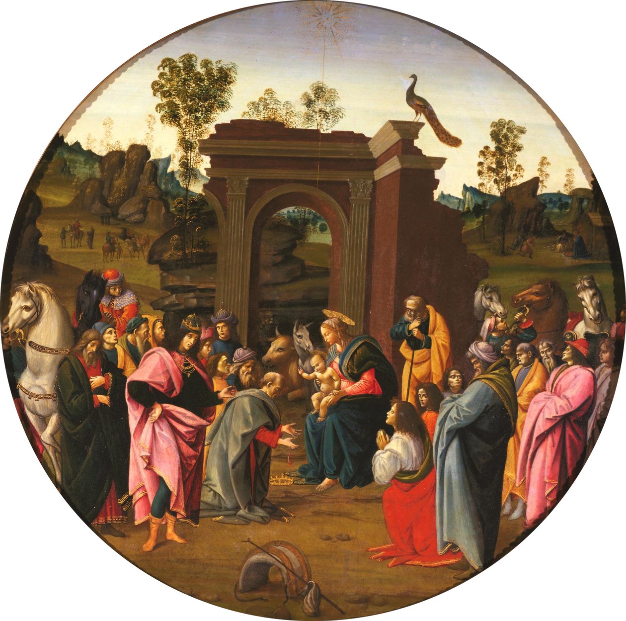 Klanění tří králů od Bartolomeo di Giovanni